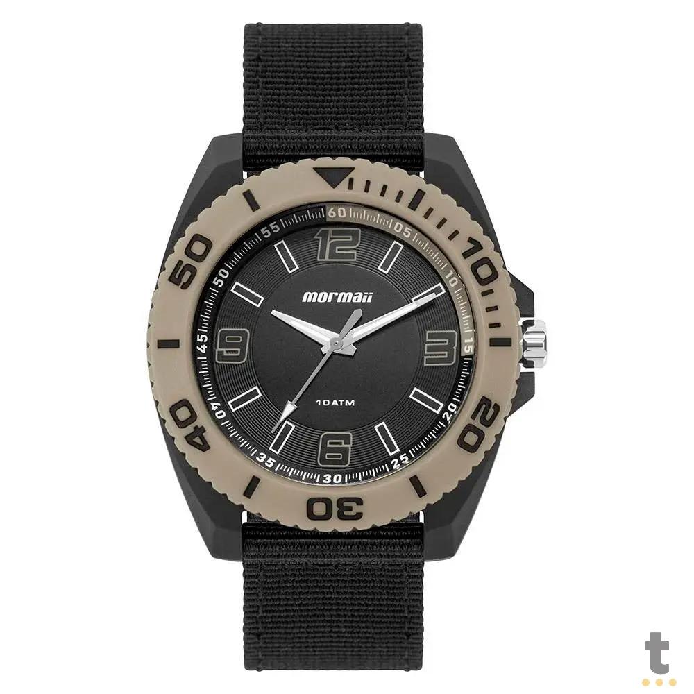 Relógio de Pulso Analogico Mormaii Casual Bege / Preto - MO2035LP/8P Truedata